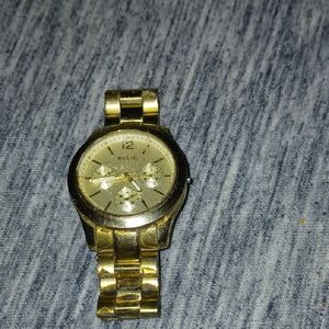 Relic Gold-Tone Watch with Chronograph